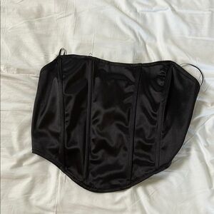 Elegant Black Satin Corset